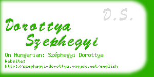 dorottya szephegyi business card